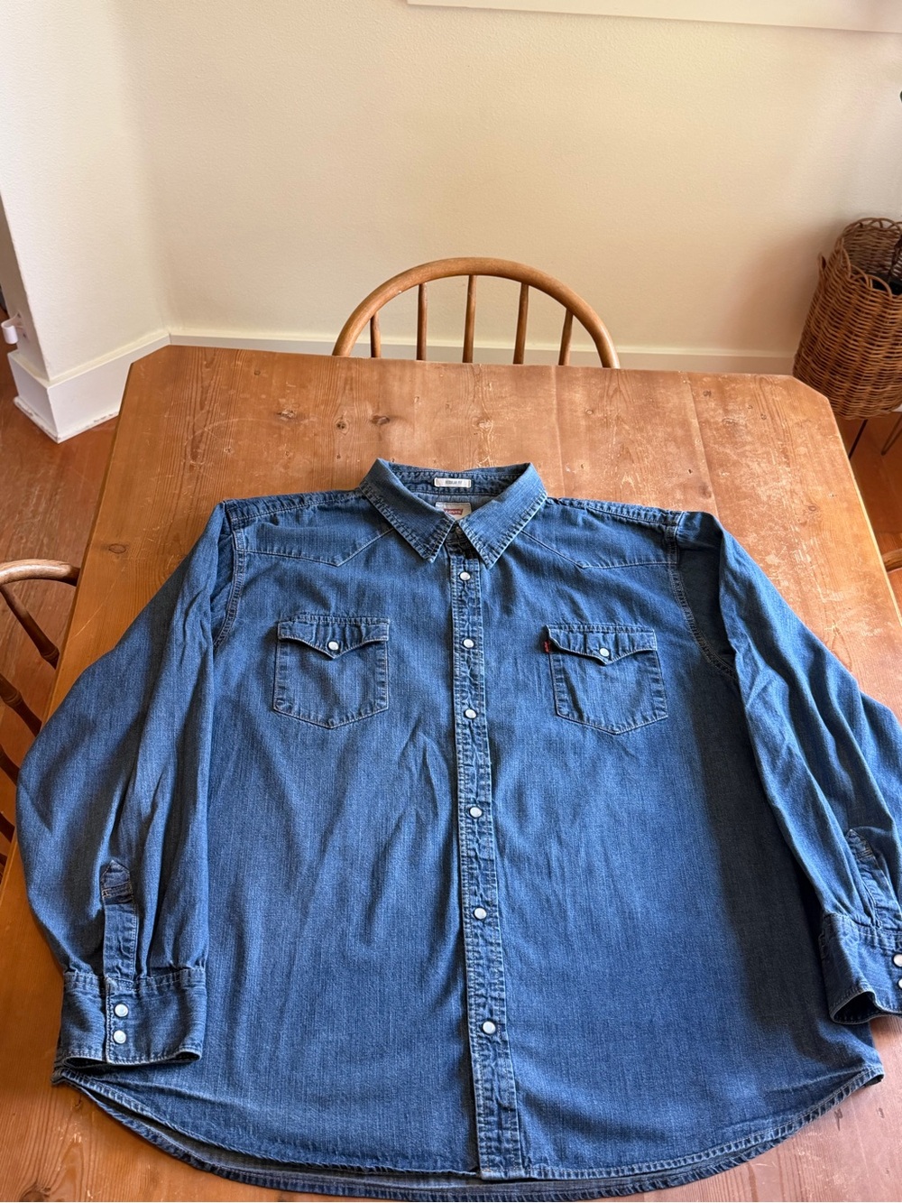 Levi's Men's Indigo Denim Button-Down Shirt